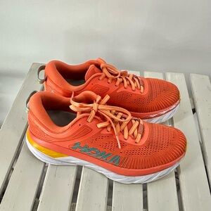 Hoka Vibrant Orange and Yellow Sneakers